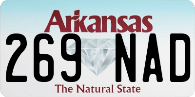 AR license plate 269NAD
