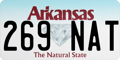AR license plate 269NAT
