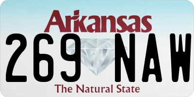 AR license plate 269NAW