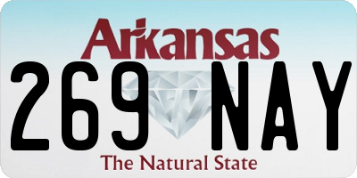 AR license plate 269NAY