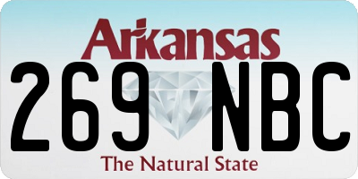 AR license plate 269NBC