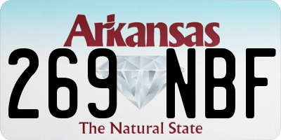 AR license plate 269NBF