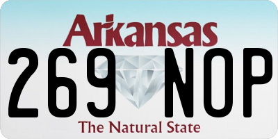 AR license plate 269NOP