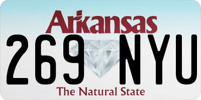 AR license plate 269NYU