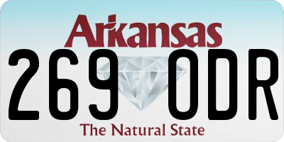 AR license plate 269ODR