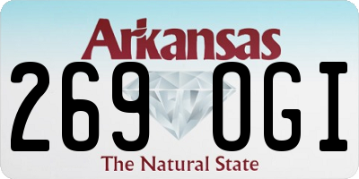 AR license plate 269OGI
