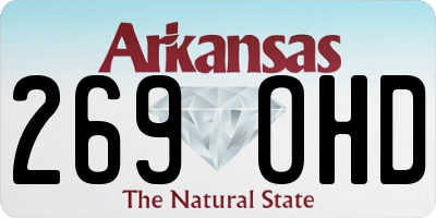 AR license plate 269OHD