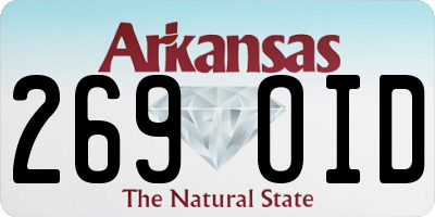 AR license plate 269OID