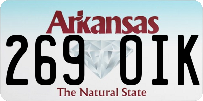 AR license plate 269OIK