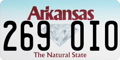 AR license plate 269OIO