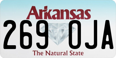 AR license plate 269OJA