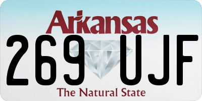 AR license plate 269UJF