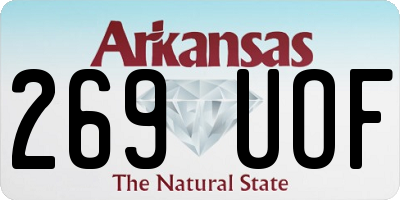 AR license plate 269UOF