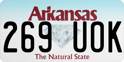 AR license plate 269UOK