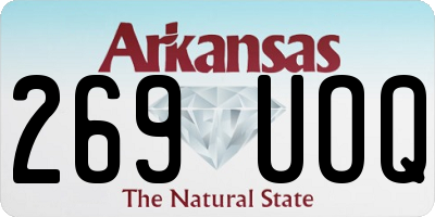 AR license plate 269UOQ