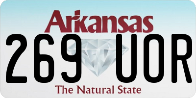 AR license plate 269UOR