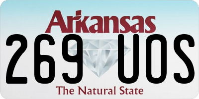AR license plate 269UOS