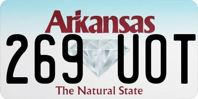 AR license plate 269UOT