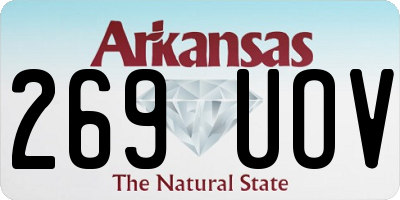AR license plate 269UOV
