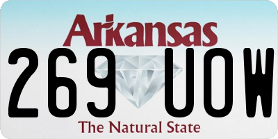 AR license plate 269UOW