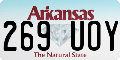 AR license plate 269UOY