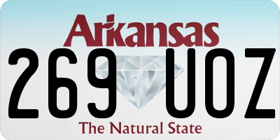 AR license plate 269UOZ