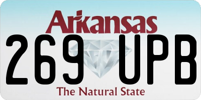 AR license plate 269UPB