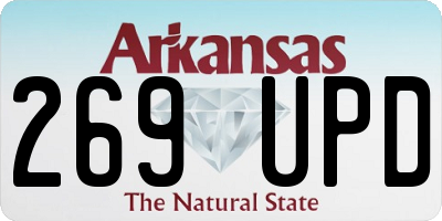 AR license plate 269UPD