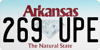 AR license plate 269UPE