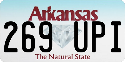 AR license plate 269UPI
