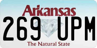 AR license plate 269UPM