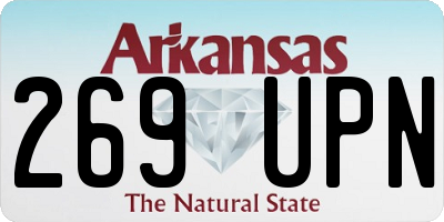 AR license plate 269UPN