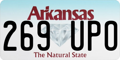 AR license plate 269UPO