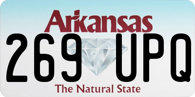 AR license plate 269UPQ