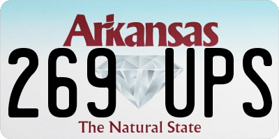 AR license plate 269UPS