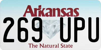 AR license plate 269UPU