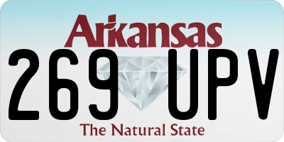 AR license plate 269UPV