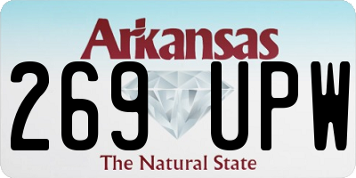 AR license plate 269UPW