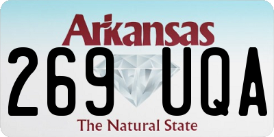 AR license plate 269UQA