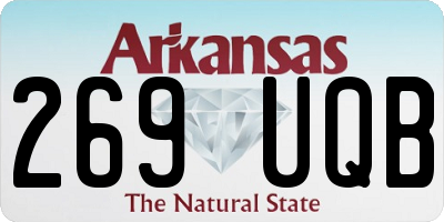 AR license plate 269UQB