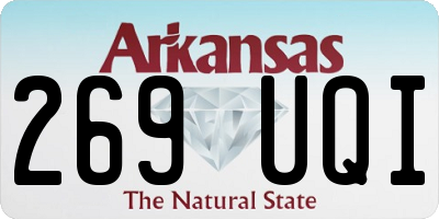 AR license plate 269UQI