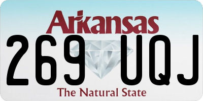AR license plate 269UQJ