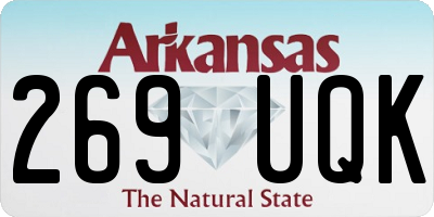 AR license plate 269UQK