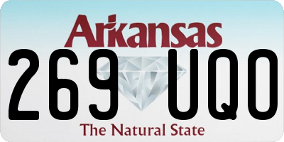 AR license plate 269UQO