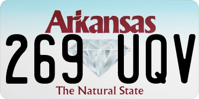 AR license plate 269UQV