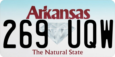 AR license plate 269UQW