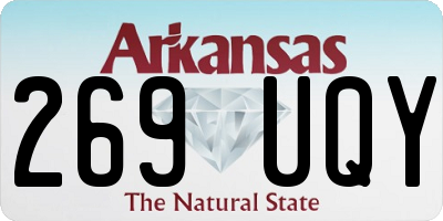 AR license plate 269UQY