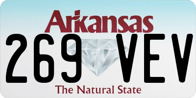 AR license plate 269VEV
