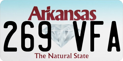 AR license plate 269VFA