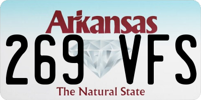 AR license plate 269VFS